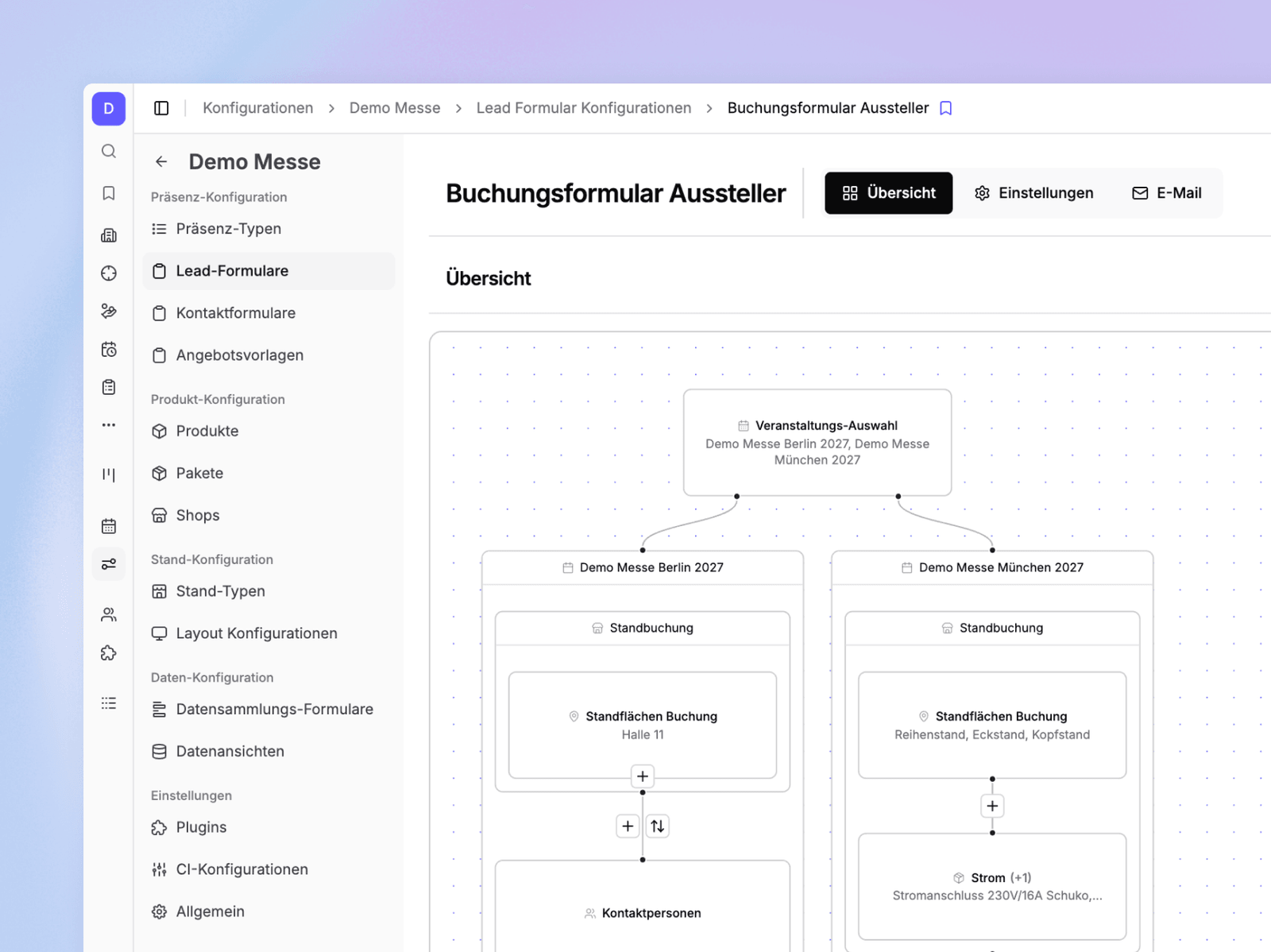 Definieren Sie die Ausstellerbuchung nach Ihren Regeln