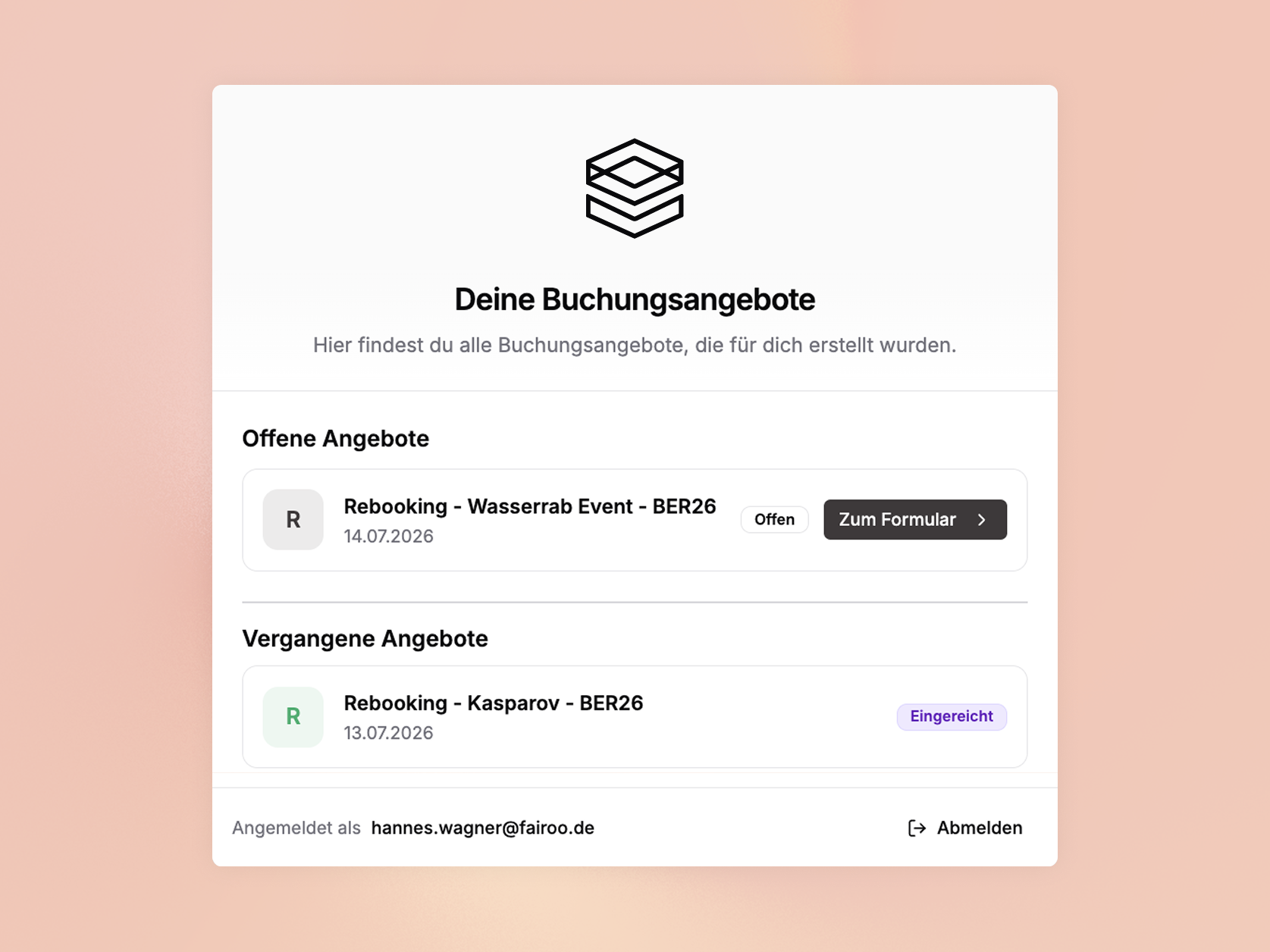 Buchung: vor Ort auf der Messe oder online im Portal