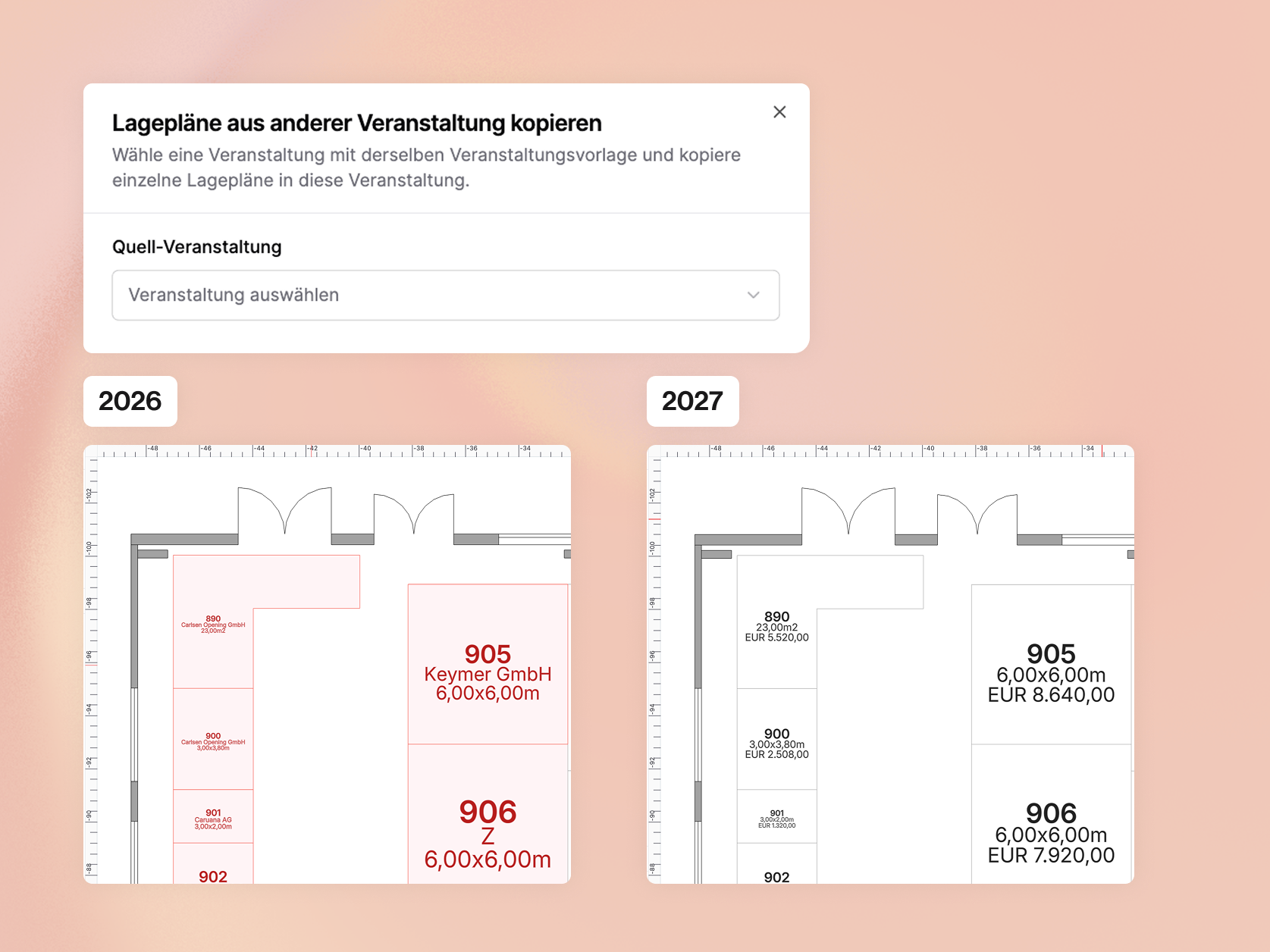 Vorbereitung: Lageplan duplizieren, Flächen übernehmen