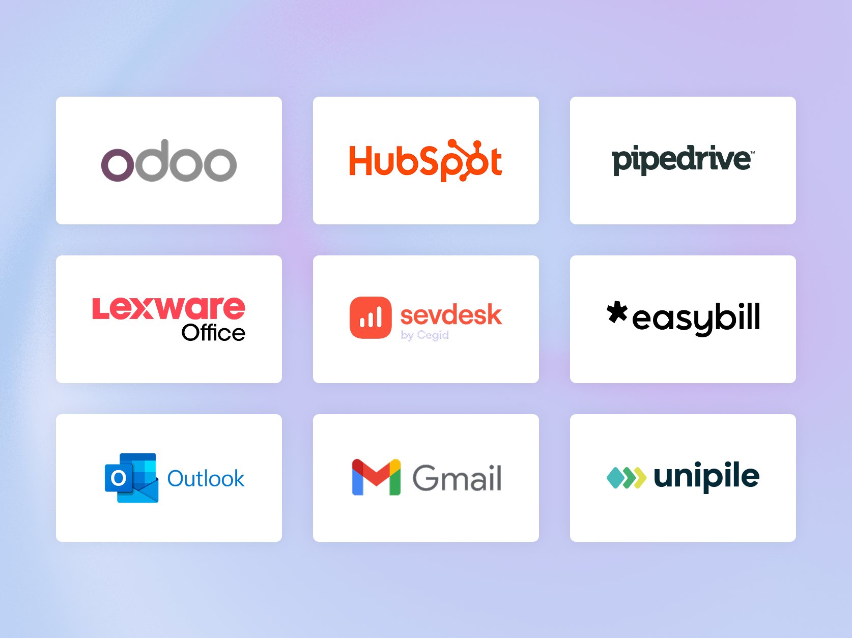 Integrationen: Gmail, Outlook und Ihr bestehendes CRM
